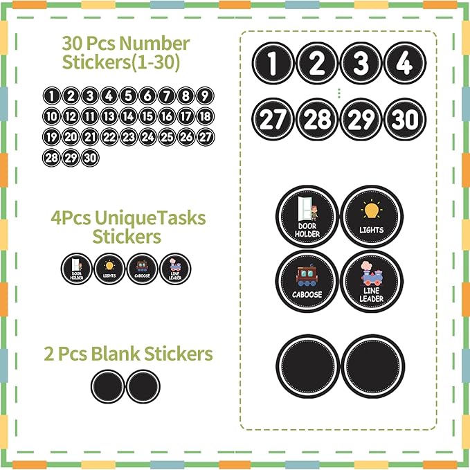 36PCS Number Spot Markers Stickers – 36PCS Number Stickers Classroom Decoration, Repositionable Vinyl Floor Numbers, Line Up Spots for Classroom Floor, Preschool, Daycare, PE, Activities (Black)