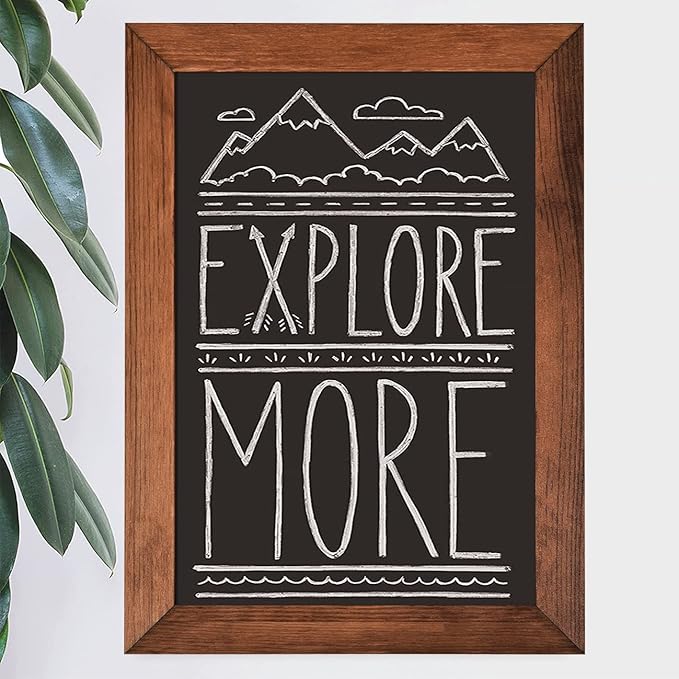 TORASO Magnetic Chalkboard, 13" x 17", Pine Wood Framed Rustic Vintage Decor - Chalk Board for Wedding, Kitchen, Bar, Restaurant, Menu & Home(HB-BN-3343)