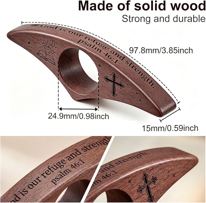 Thumb Page Holder – Smooth Finish Wood Book Clip for Reading, One-Handed Reading Accessories, Ideal Gifts for Teachers, Students & Women Book Lovers