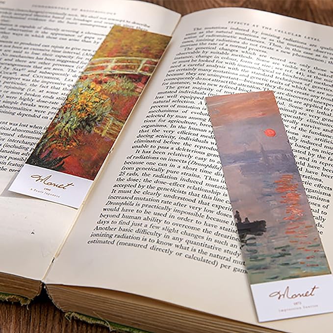 Doraking 30PCS Van Gogh Art Works Paper Bookmarks for Book Lovers, Boxed Famous Print Bookmarks Set (Painting)