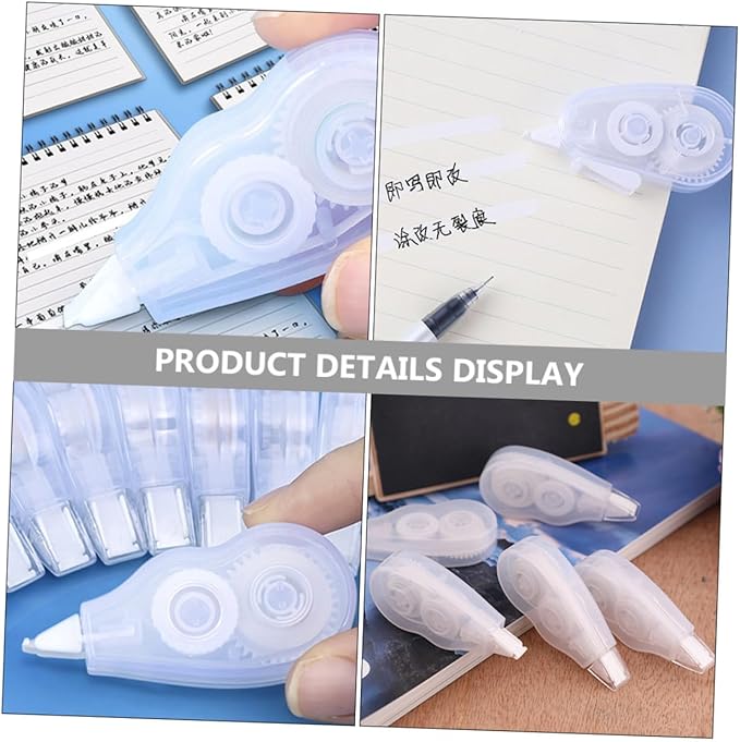 SECFOU 10pcs Correction Tape for Office Portable Adhesive Correction Tapes Pastel School Supplies Cute Desk Accessories