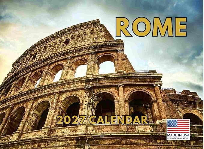 Rome Calendar 2027 Monthly Wall Calender 12 Month