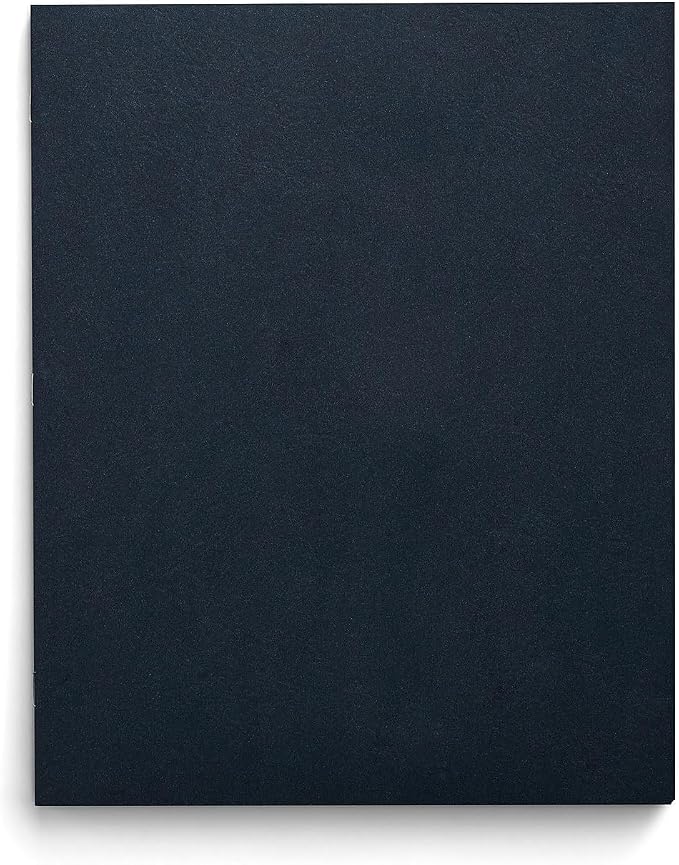 Staples Smooth 2-Pocket Paper Folders with Fasteners, Navy Blue, Letter Size Project Folders for School & Office, Durable Paper, 25 Pack