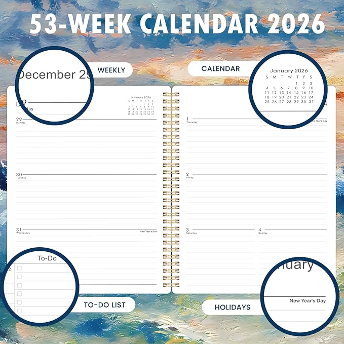 2026 Planner - 2026 Planner Weekly and Monthly, Jan. 2026 - Dec. 2026, 8.5" x 11" with Functional Pages, Flexible Cover