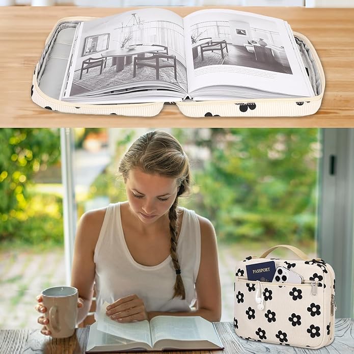 Bible Cover Case for Women Large Bible Cover for Girls Bible Study Supplies Accessories with Handle and Shoulder Strap | Durable