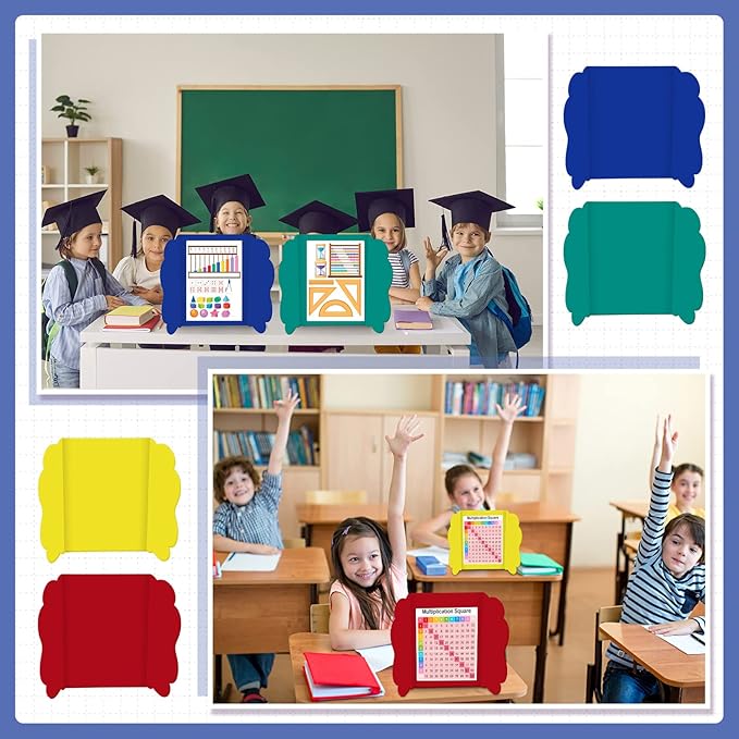 16 Pcs 14 x 22 Inch Trifold Poster Board Trifold Display Boards for Science Fair Project Presentation Corrugated Cardboard for Portable Project Board Business Presentations Meeting (Colorful)