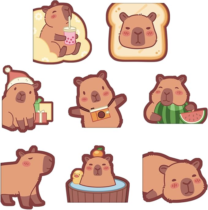 Capybara Magnetic Bookmarks Gifts - 8 Pcs Cute Animals Bookmark for Women Book Lovers Students Funny Page Clips Office Reading Accessories Bookworms Gift for Birthday Christmas
