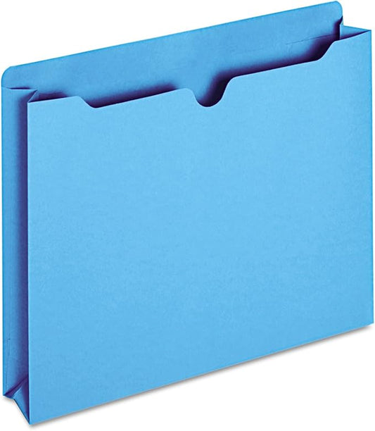 Globe-Weis/Pendaflex File Jackets, 2-Inch Expansion, Letter Size, Blue, 50 Jackets per Pack (B3043DTBLU)