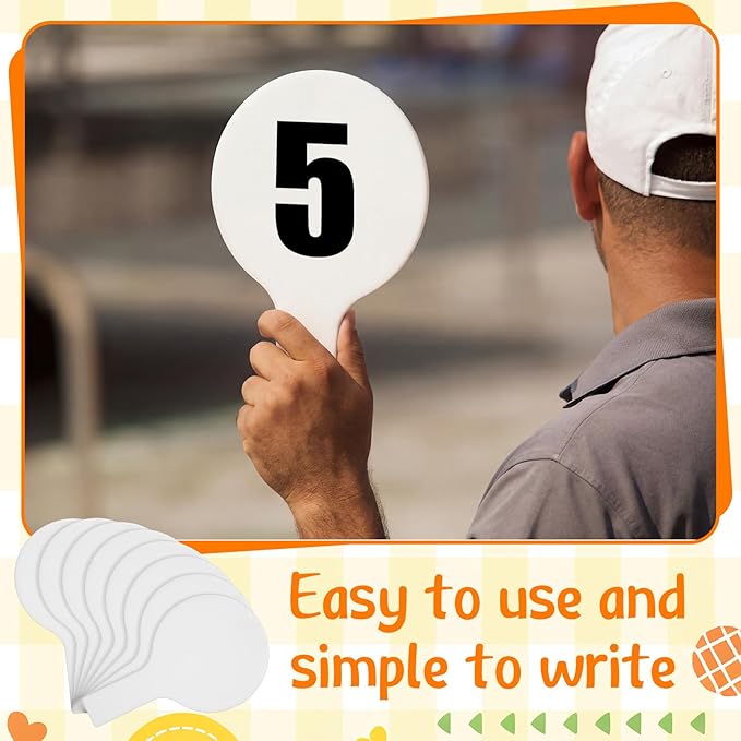 Containlol 8 Pcs Mini Dry Erase Answer Paddles Acrylic Answer Board Double-Sided Response Paddles Quick Response Board with Handle for Teaching Office Games Home