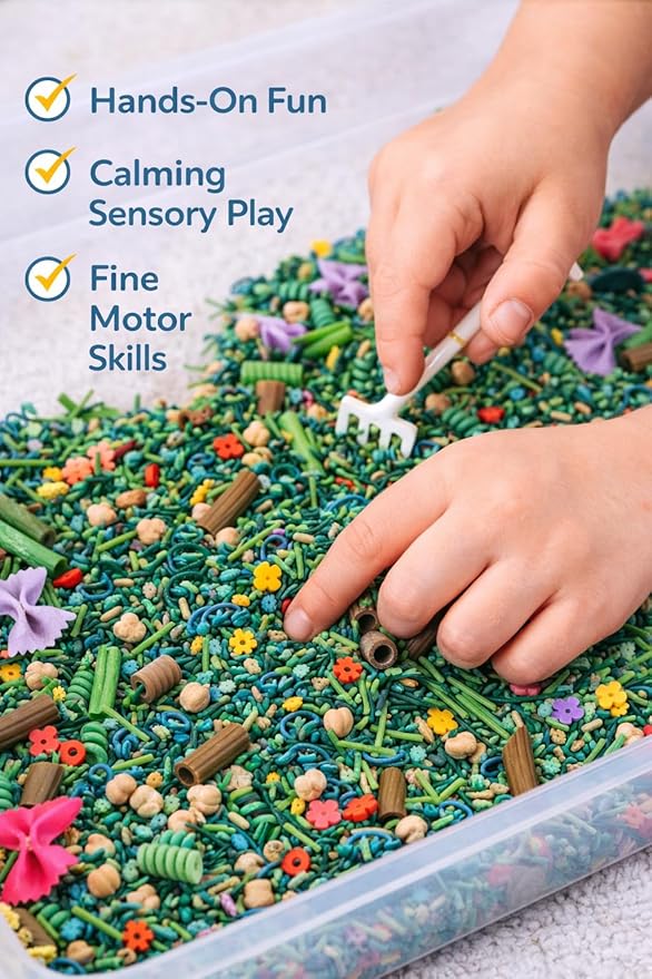Colorful Sensory Filler for Craft Activities, Mixed Texture Decorative Filler, Fine Motor Practice Material