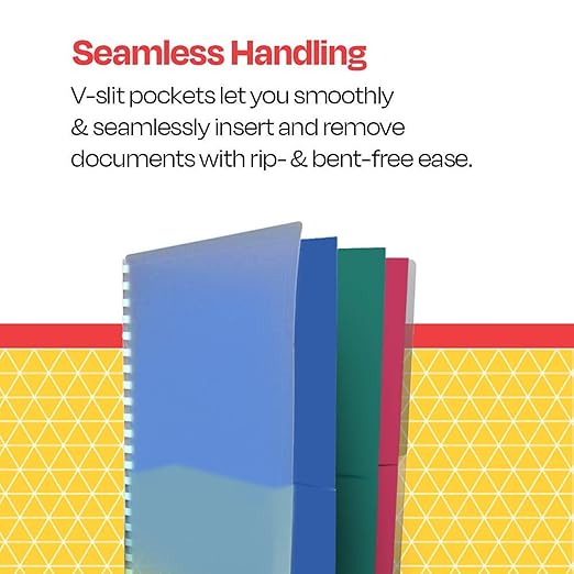 School Smart 8-Pocket Project Organizer, Polypropylene, Multicolor, 1 Count (Pack of 1)