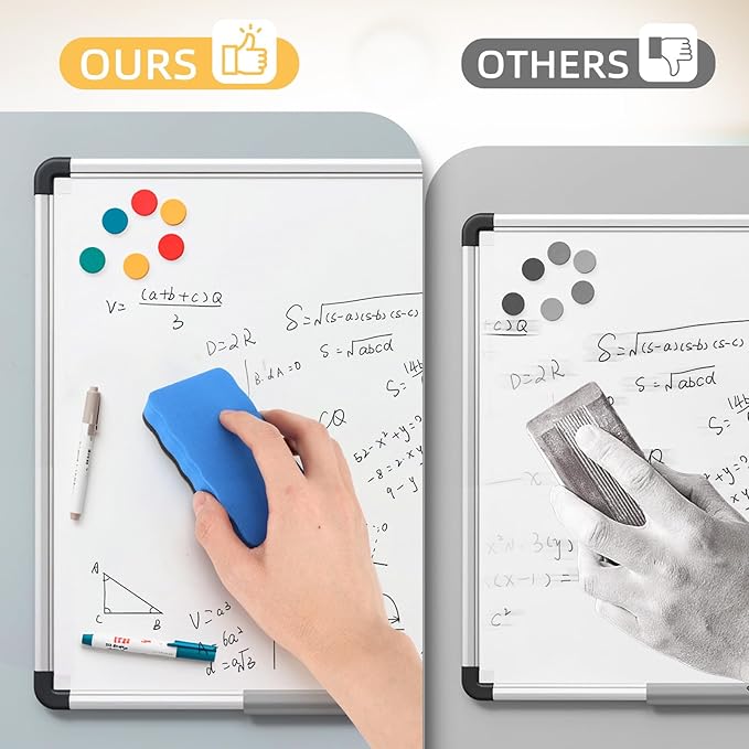 8 Pcs Magnetic Whiteboard Erasers, 4 Colors Dry Erase Erasers, Dry Erase Board Eraser for Home, Classroom, Office Supplies