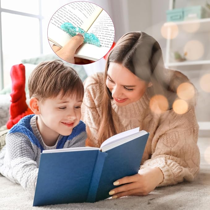 2 Pcs Thumb Book Page Holder Bat Resin Book Page Holder Bookmark Reading Accessories for Book Lovers Transparent Book Opener Holder Bookmarks Gifts for Books Lovers Readers Students Teachers Bookworm