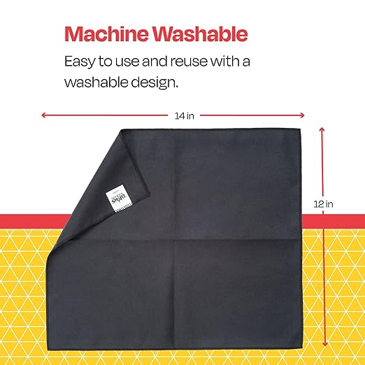 School Smart Dry Erase Cleaning Cloth for Dry Erase Boards and Chalk Boards, Washable Microfiber, 12 x 14 Inches