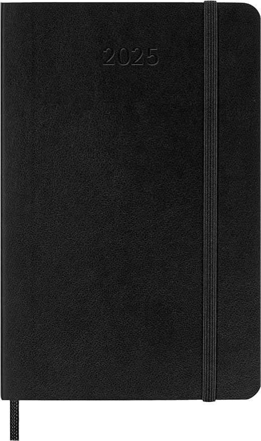 Moleskine Classic 12 Month 2025 Weekly Planner, Soft Cover, Pocket (3.5" x 5.5"), Black, 144 pages