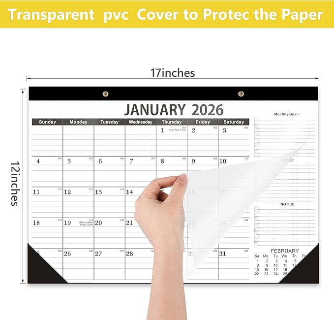 Desk Calendar 2026-2027,Calendar 2026-2027-18 Months-12x17 in,January 2026 to June 2027,Calendar 2026,Calendar 2026-2027 Perfect for Your Home,School or Office.