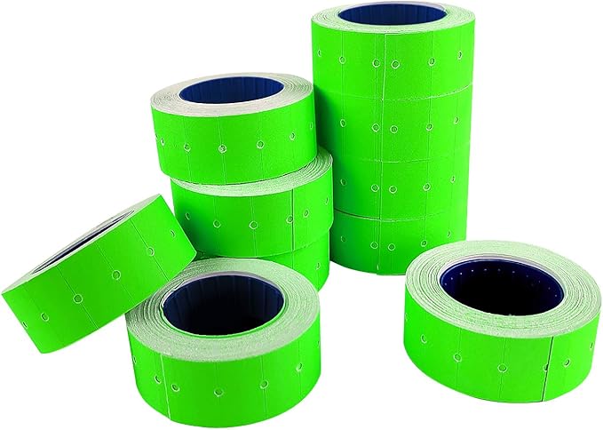 30 Rolls 15000 Price Gun Labels for Mx-5500 White Price Marker Stickers, Super Sticky Label Paper Tag Labels (Green)
