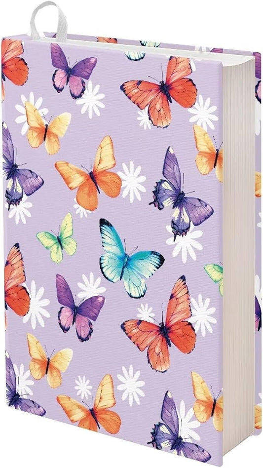 Dreaweet Colorful Butterfly Book Cover Sleeve Protector for Women Girls Stretchable Book Sleeve Protector Hardcover Book Socks Back to School Gifts