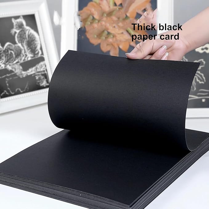 24”×36” Large Poster Board 30pcs Black Poster Paper Poster Board Bulk suitable for DIY, Crafts, Signs Project Presentations, Drawing and School Supplies,250GSM Thickness Blank Posterboard