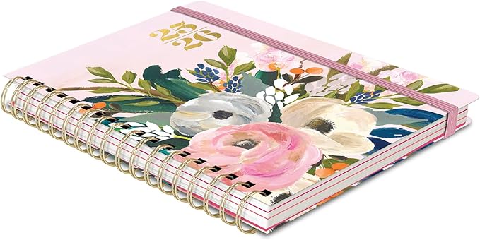 Orange Circle Studio 2026 Planner, Amazon Exclusive, Bella Flora, Tri-Tab Planners, Triple-Section, 9.6" x 7", Weekly Monthly Planner Calendar for School, Work, Includes Note Pages