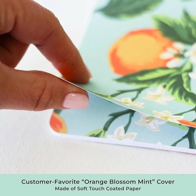 Blue Sky Day Designer 2026-2028 Monthly Academic Year 24 Month Planner Calendar, July 2026 - June 2028, 5" x 8", Flexible Cover, Stapled Binding, Orange Blossom Mint