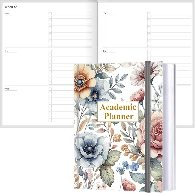 Academic Planner for 2026-2027 or Anytime – 8.5" x 11" Undated Weekly Student Planner For Homeschool, High School, College & Nursing Students, 200 Pages, Green Leaf