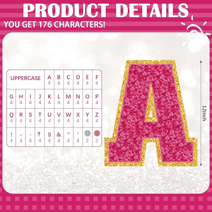 136 Pcs 12 in Extra Large Bulletin Board Letter Decor Big Alphabet Letter Cutout Sticker Punctuation with Adhesive Dot Colorful Poster Wall Decal Classroom School Decor Teacher Education Learning Tool