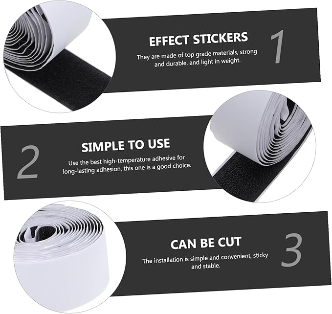 ibasenice 2pcs Guitar Effector Tape Adhesive Grip Tape Strong Fastener for Pedal Board Guitar Supplies
