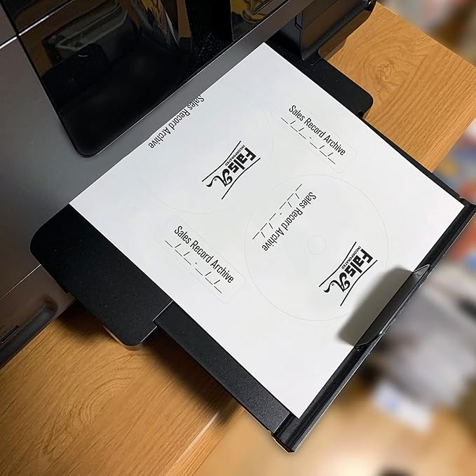 CD/DVD Label Full Face | Qty 4000 Disc, 4000 Spine | 2000 Sheets Total | Permanent White Matte | Inkjet & Laser Compatible | Neato Small Center Style | Spine & Case Labels | Blank Label