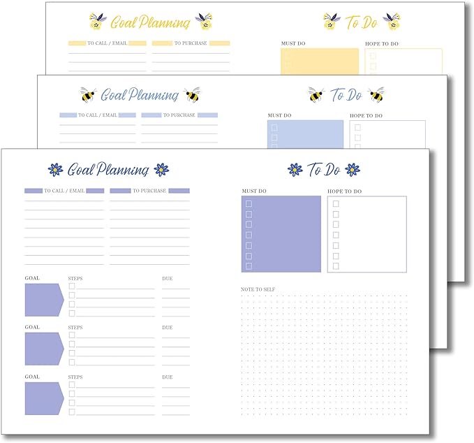 High Note 2026 Planner, Weekly & Monthly Calendar Book with Flexible Cover, 2026 Planner with Goal and Project Planning Pages, 5.75" x 7.5", Garden Bee