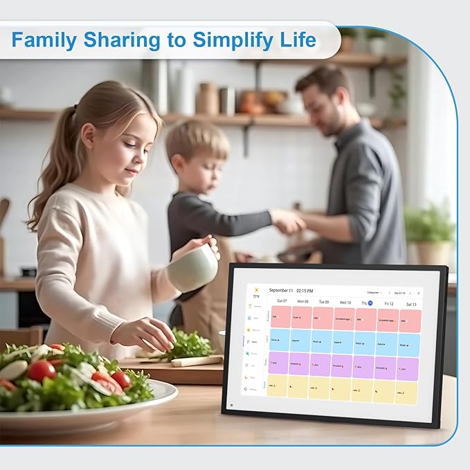 10.1 Inch Digital Calendar+Digital Picture Frame, 2026 Desk Calendar Smart WiFi Planner & Chore Chart, IPS HD Interactive Touchscreen Display Gifts for Women Men, Gifts for Mom Dad