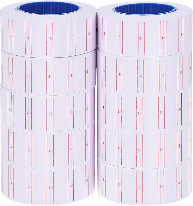 jojofuny 10 Rolls Price Marker Labeler Stickers, Self-Adhesive Small Price Tags with Strong Adhesion, Single-Row Pricing Labels for Retail Stores and Small Businesses