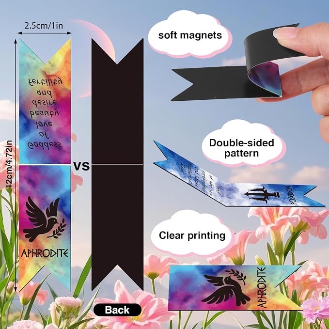 Wxiben Greek Mythology Magnetic Bookmark - 28 Pcs Olympians Gods Bookmarks for Book Lover Ancient Greek Book Marks Page Magnets Marker Clip for Students Teacher Office Reading Bookish Favor