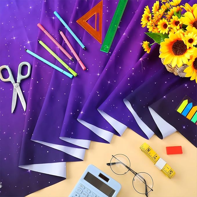 Mindsoft Bulletin Board Paper 48'' x 107'' Class Boards for Classroom Bulletin Boards Everyone is Welcome Classroom Board Decor Pillows Curtains Crafts(Starry Sky,1 Pc)