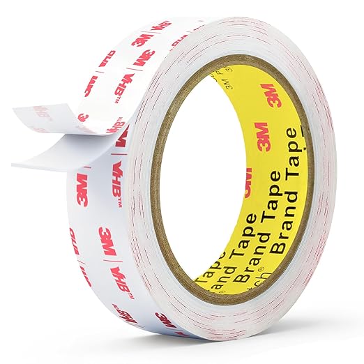 3M Double Sided Tape Heavy Duty, 1" x 9.85FT Removable Mounting Tape for Wall, Extra Strong Foam Tape, Picture Hanging Adhesive Strips Waterproof for Cars, Walls, Home, Office Décor