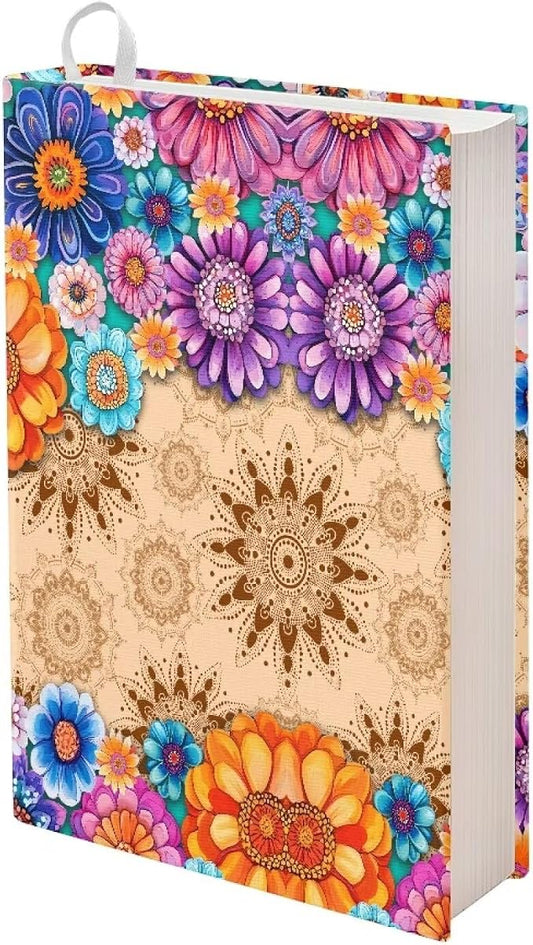 Dreaweet Boho Mandala Lotus Book Cover Stretchable Jumbo Books Covers Sox Protector Hardcover Textbooks Sleeve Schoolbook Case for Women Teen Girls