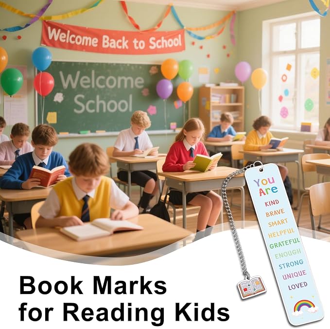 Bookmarks for Kids, Back to School Gifts for Students, Book Marks for Reading Kids, 5th 8th Grade School Supplies for Boys, Kindergarten Middle School High School College Dorm Room Essentials for Guys