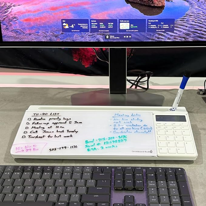 DeskBoard Buddy (White with Calculator)