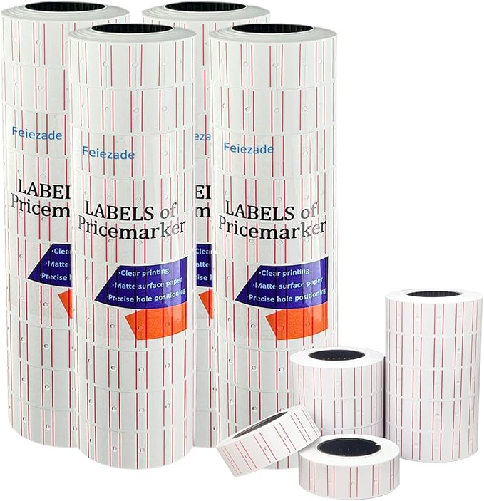 16,000pcs 1 line Price Gun Label, Removable and Adhesive Price and Sale Tags for Office, Suitable for NEW5500,MX-5500,CN979,H813,Total and Inch Pricing for Garage.(White)