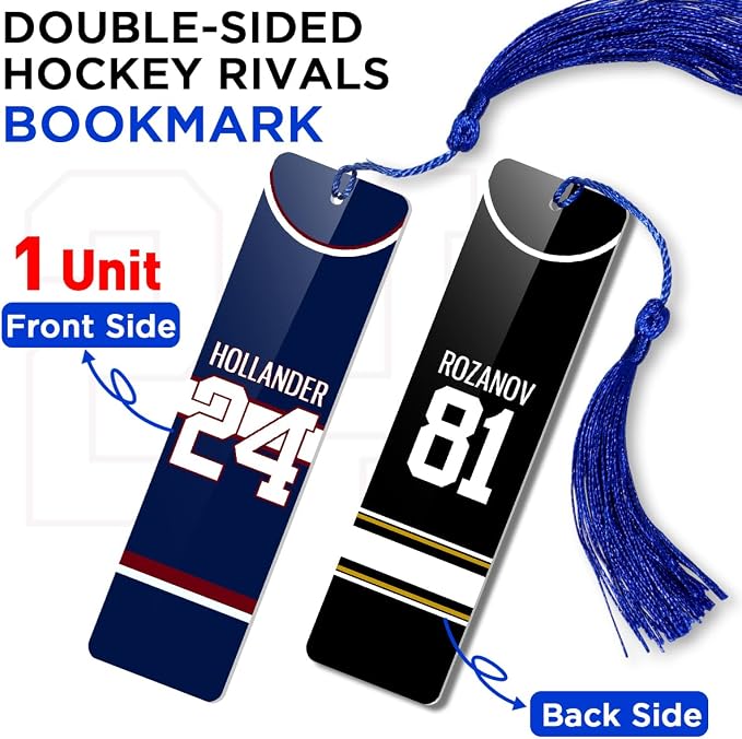 AICase for Heated Rivalry Inspired Bookmark Merch Stuff, Ilya Rozanov 81 Shane Hollander 24 Metal Bookmarks Gifts Accessories Merchandise for Fans Women Men Easter Birthday Book Lovers