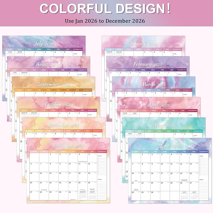 2026 Calendar -, Magnetic Calendar for Refrigerator– Fridge Calendars Runs from January 2026 to June 2027, Colorful Monthly Organizer for Home & Office, 15"x12"