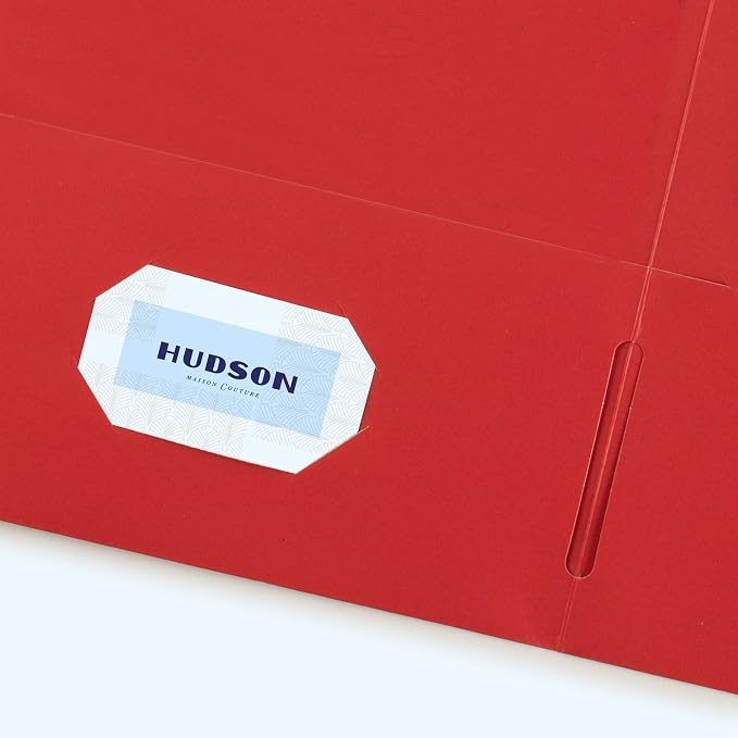 Avery Two Pocket Folders, Holds up to 40 Sheets, Business Card Slot, 25 Red Folders (47989)