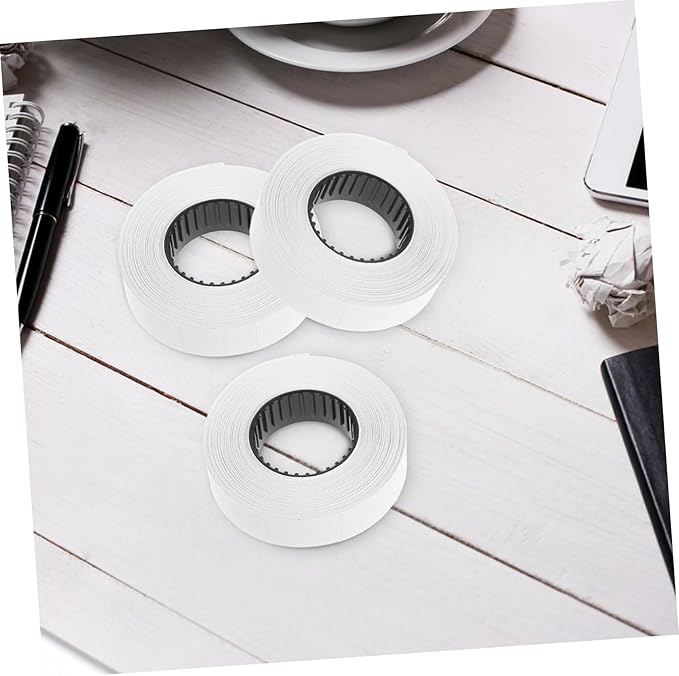 Veemoon 10rolls Price Labeller Accessories Compatible Price Marker Roll Labels for Labeller Labels Roll Labeler Paper Accessories for