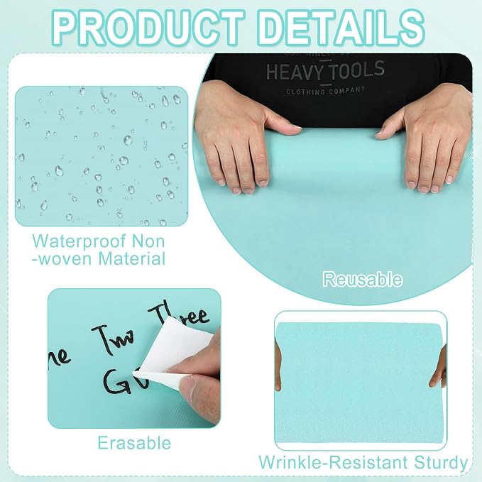 Calming Blue Bulletin Board Roll Reusable Waterproof Erasable Non-Woven Fabric Bulletin Board Roll Wrinkle Resistant Background Poster for Home Party Classroom Decor Wrapping DIY Crafts 15.7" x 40ft