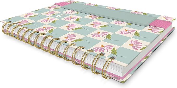 Orange Circle Studio Academic Planner 2026, Coneflower, 17-Month Oliver Planners, Wire-O Bound Monthly Calendar Book, Appointment, Goal & Budget Trackers, Includes 100 Full Color Stickers