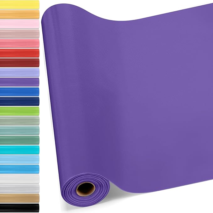 Hahafelt 16 in x 40 Ft Fabric Bulletin Board Roll Classroom Non Woven Fabric Background Decorations Waterproof Wrinkle Resistant Bulletin Board for Back to School Wall Decor(Purple,Pure)