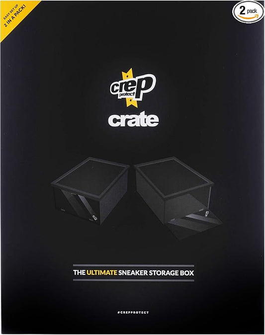 Crep Protect - Crate, Shoe/Sneaker/Trainer Stackable Storage Drop Front Box with Clear Door