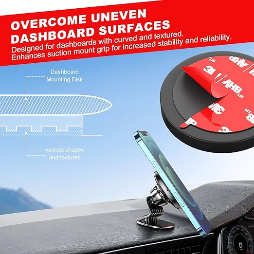Double Sided Tape Heavy Duty 40PCS Adhesive Pads 1“ and 2” Squares Dots Rectangles Pack Strong Waterproof Mounting Tape for Dashboard Dash Cam Windshield Suction Cup Phone Holders Black