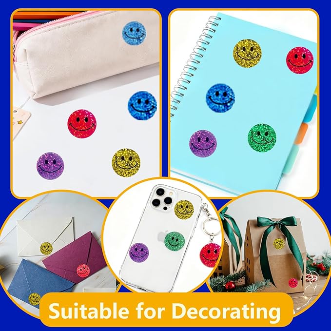 1500 Pcs 1.0Inch Smiley Face Stickers for Kids Reward,Behavior Chart,School Classroom Student Teacher Supplies Gift