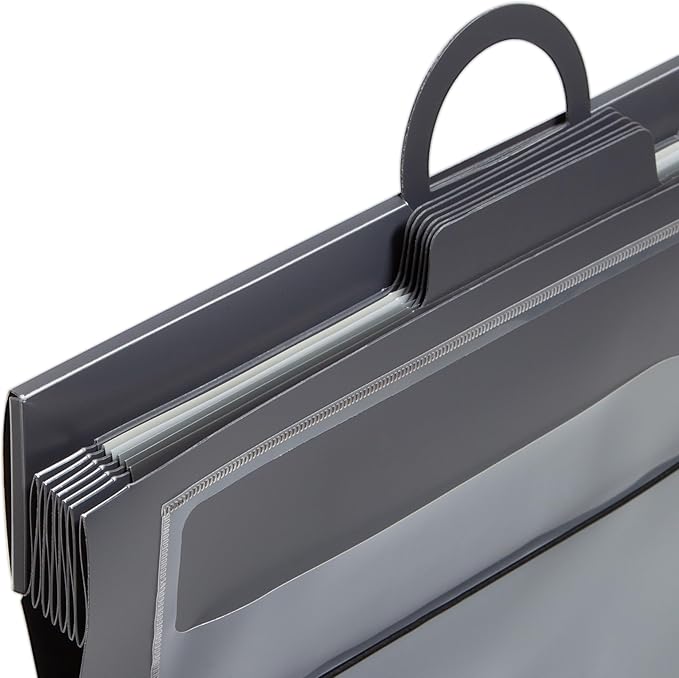 SMEAD Cascading Wall Organizer, 6 Pockets, Letter Size, Gray/Neutral Pockets (92061)
